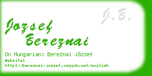 jozsef bereznai business card